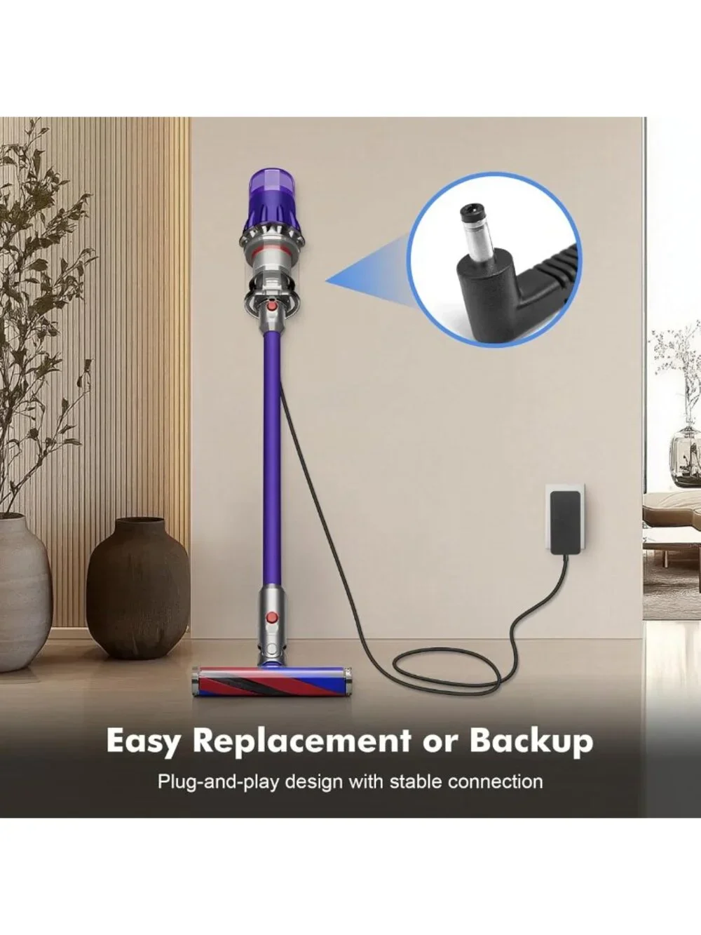 Replacement Power Adapter Charger for Dyson Digital Slim - 21.7V, 5.9ft Cable